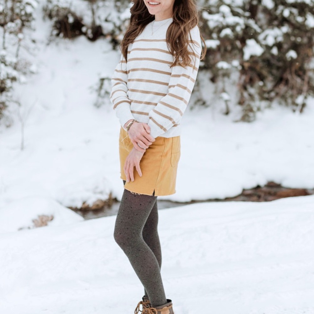 Gold Striped Sweater - Banana Republic XS
